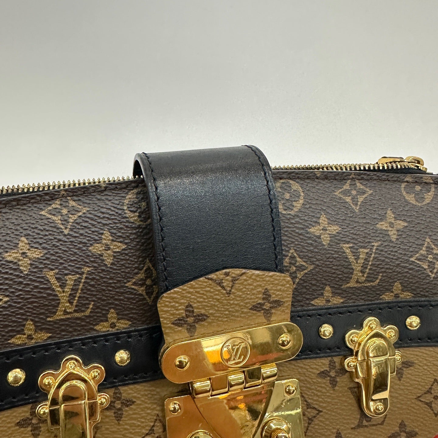 Louis Vuitton - Soft Trunk Pouch - Monogram coated canvas and leather - Brown with Black and Caramel accents - (mini)