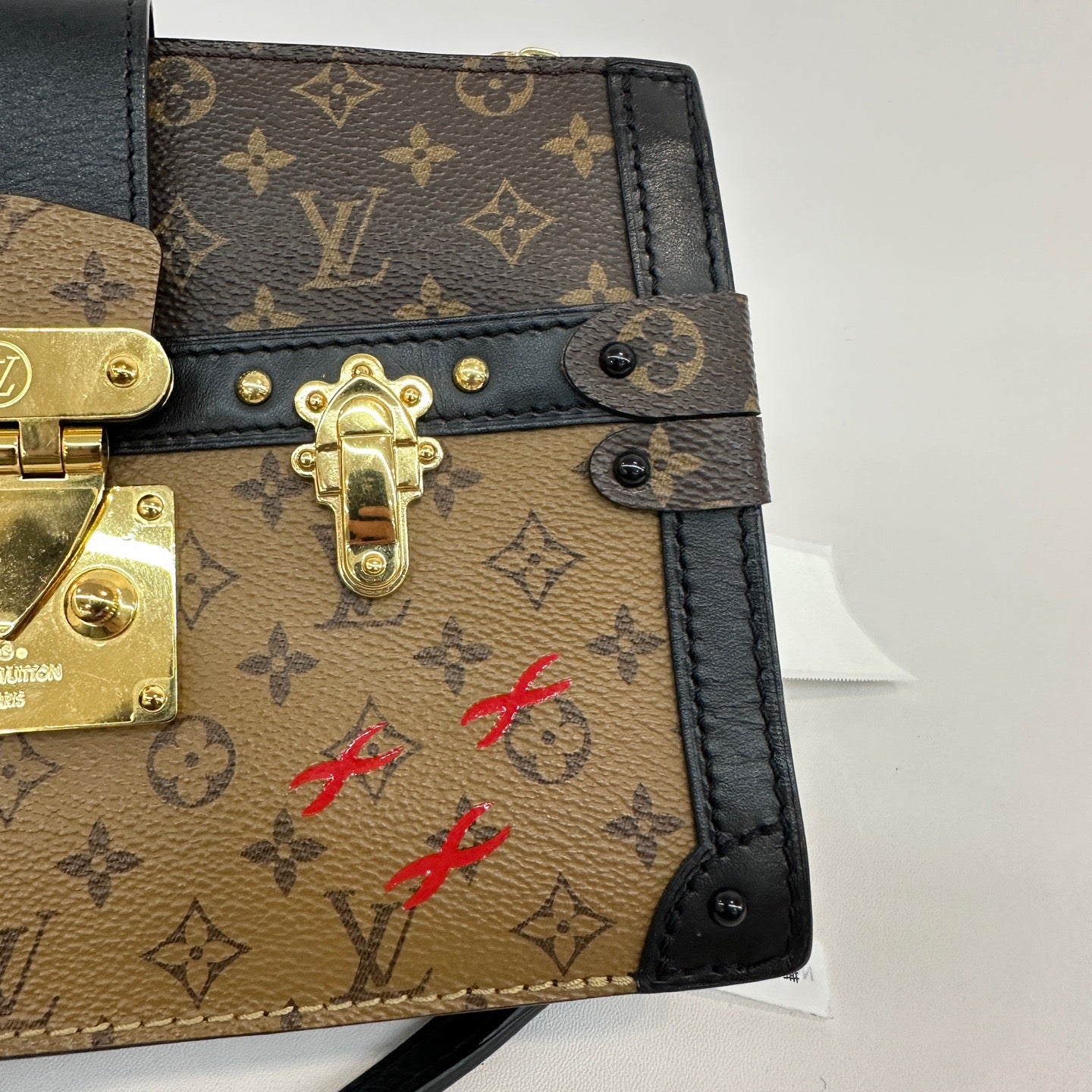Louis Vuitton - Soft Trunk Pouch - Monogram coated canvas and leather - Brown with Black and Caramel accents - (mini)