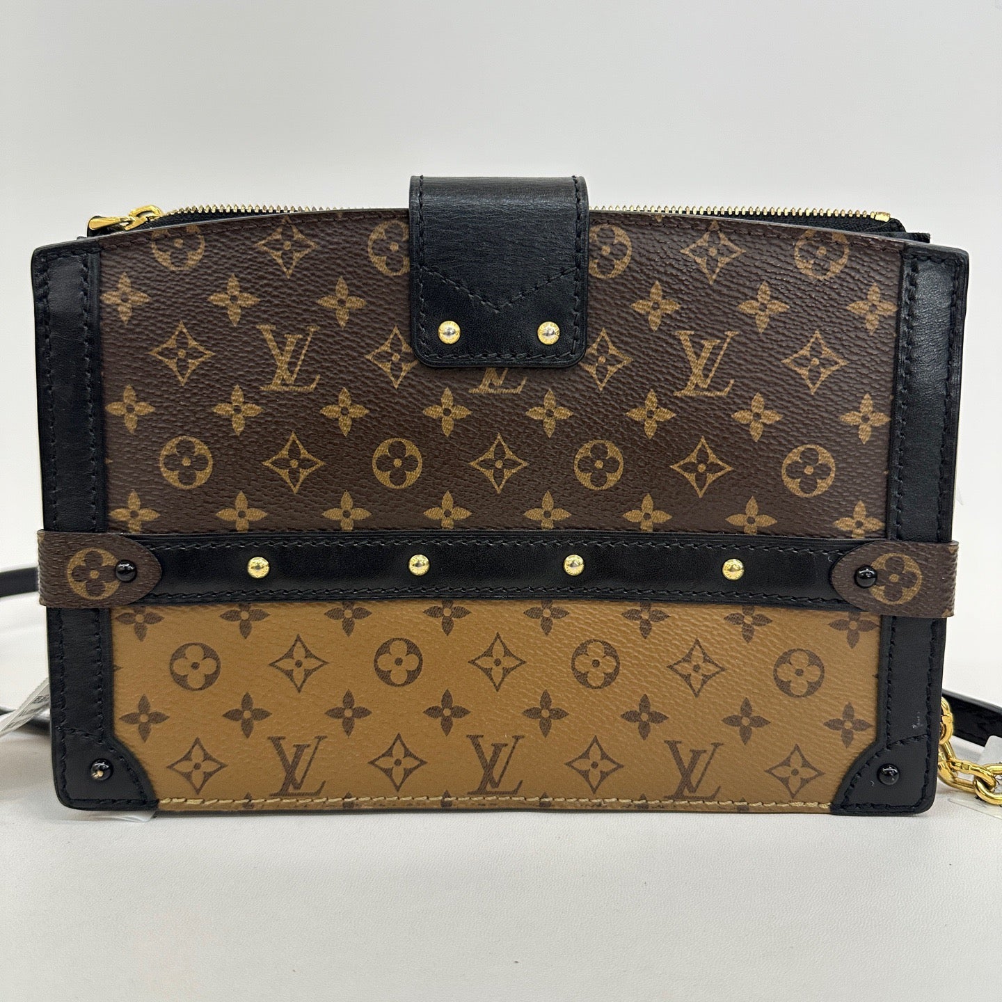 Louis Vuitton - Soft Trunk Pouch - Monogram coated canvas and leather - Brown with Black and Caramel accents - (mini)
