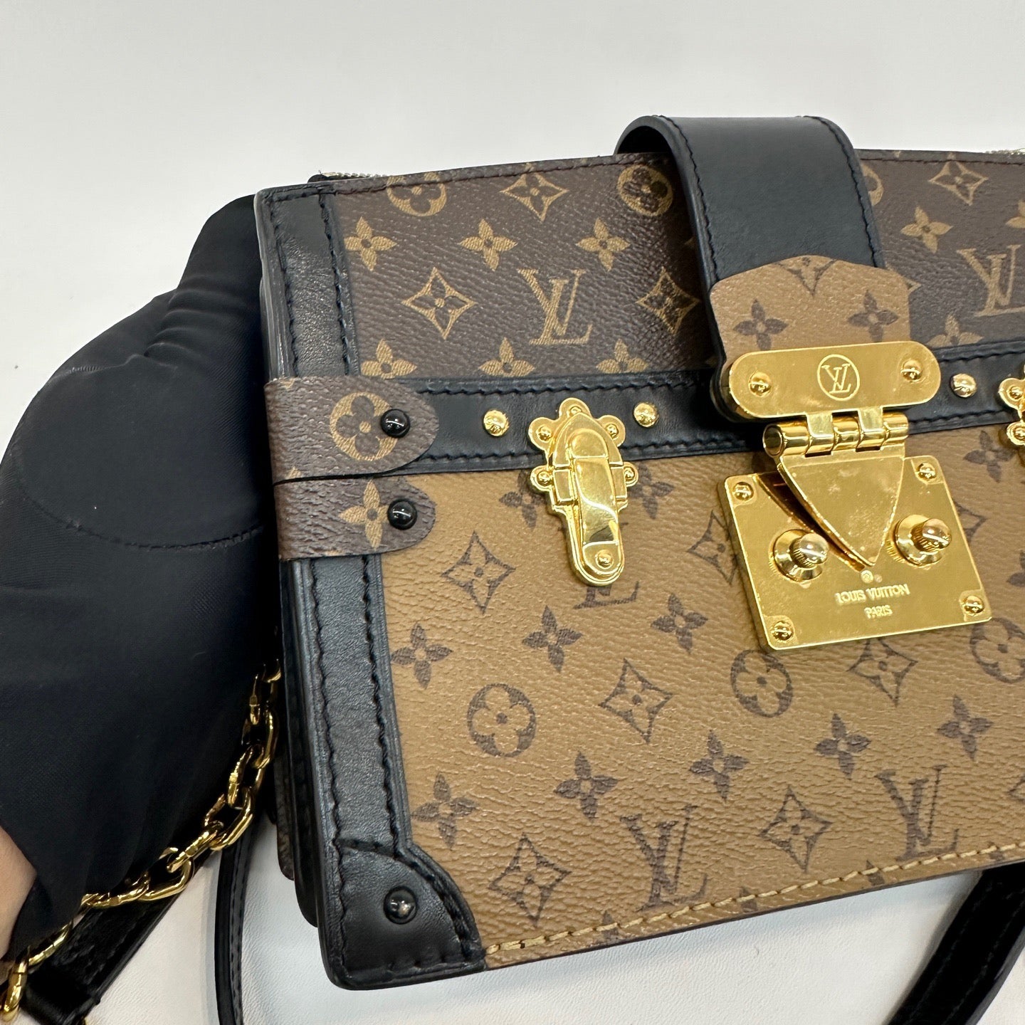 Louis Vuitton - Soft Trunk Pouch - Monogram coated canvas and leather - Brown with Black and Caramel accents - (mini)