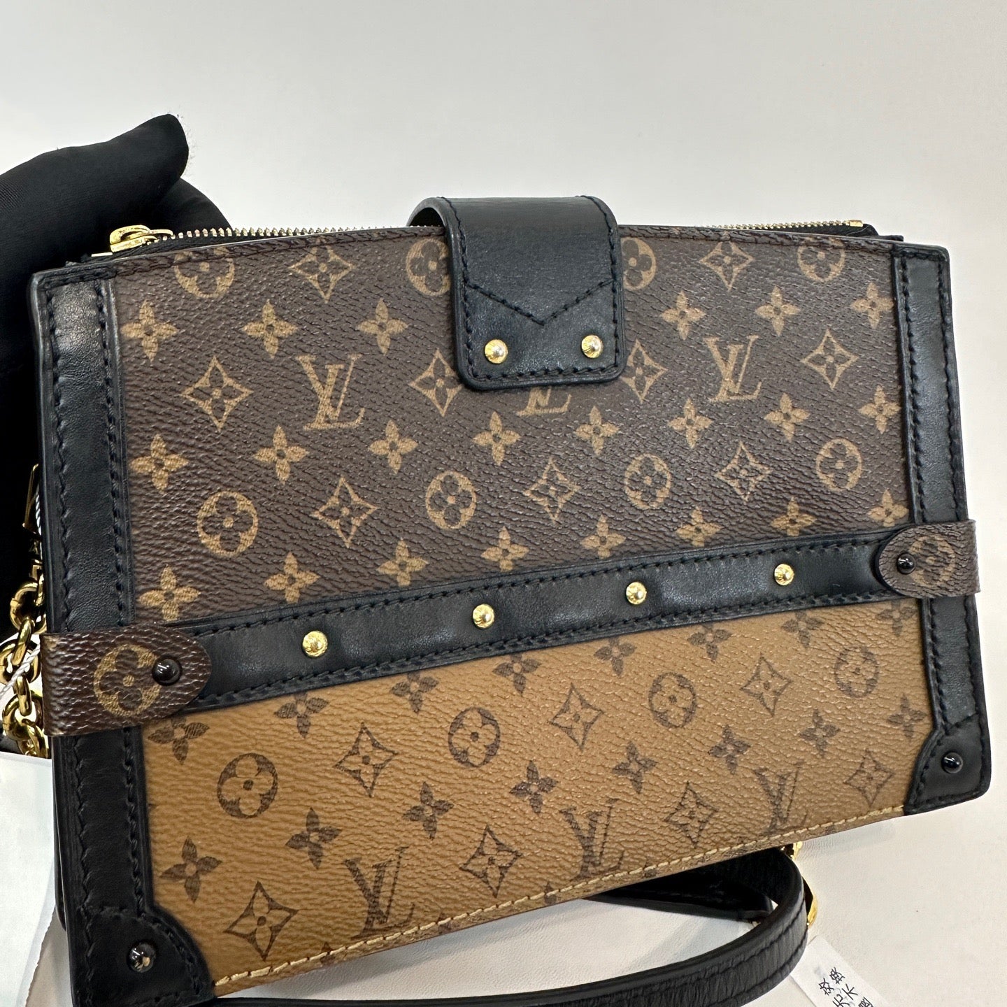 Louis Vuitton - Soft Trunk Pouch - Monogram coated canvas and leather - Brown with Black and Caramel accents - (mini)