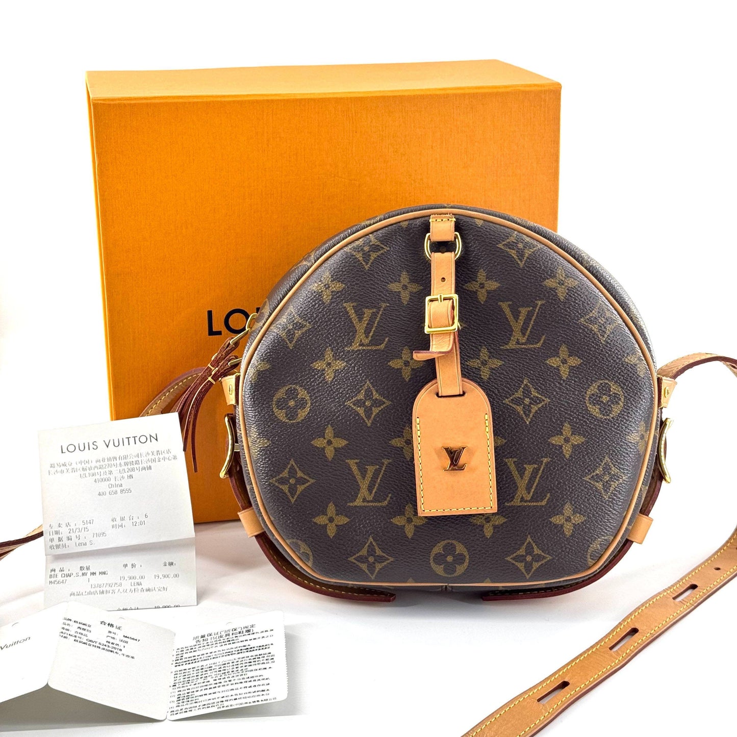 Louis Vuitton - Soft Trunk Round Bag - Monogram coated canvas, natural cowhide leather - Brown - (medium)