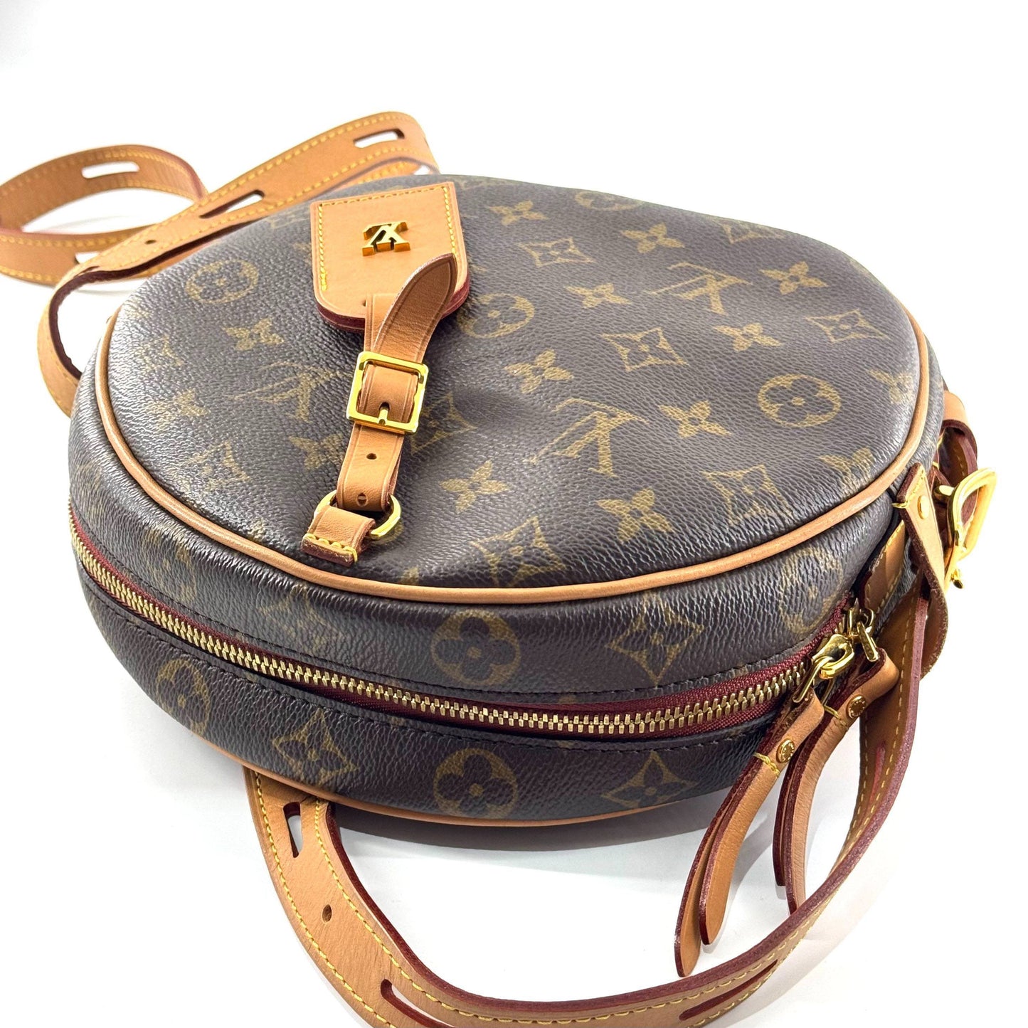 Louis Vuitton - Soft Trunk Round Bag - Monogram coated canvas, natural cowhide leather - Brown - (medium)