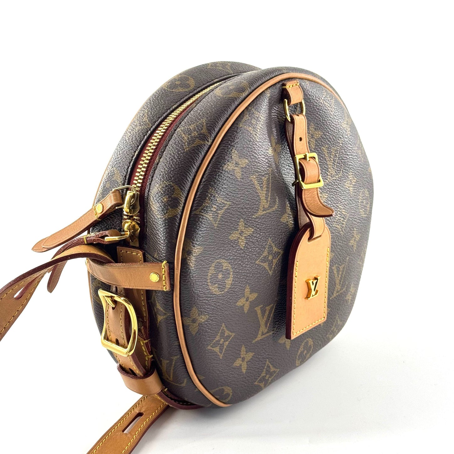 Louis Vuitton - Soft Trunk Round Bag - Monogram coated canvas, natural cowhide leather - Brown - (medium)