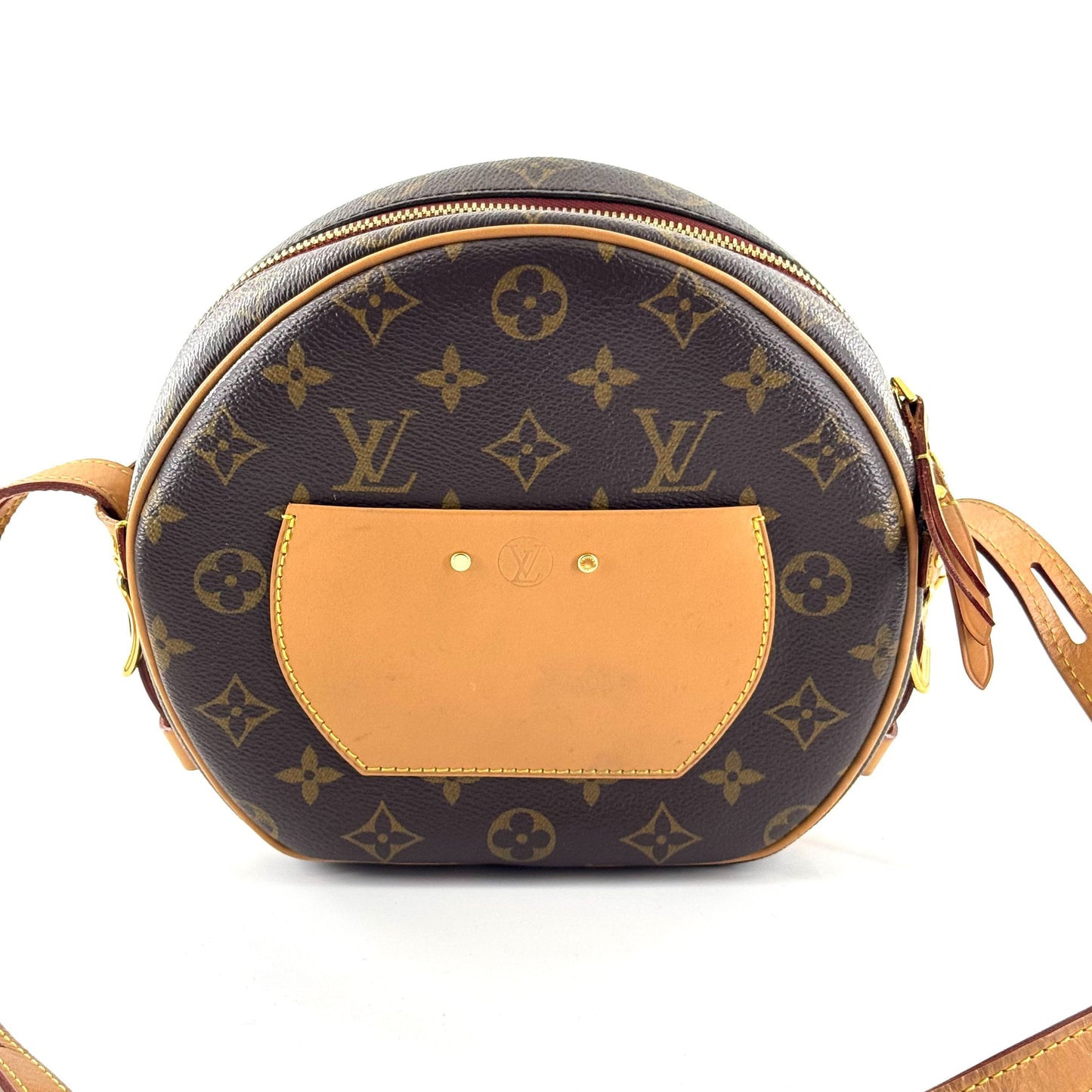 Louis Vuitton - Soft Trunk Round Bag - Monogram coated canvas, natural cowhide leather - Brown - (medium)