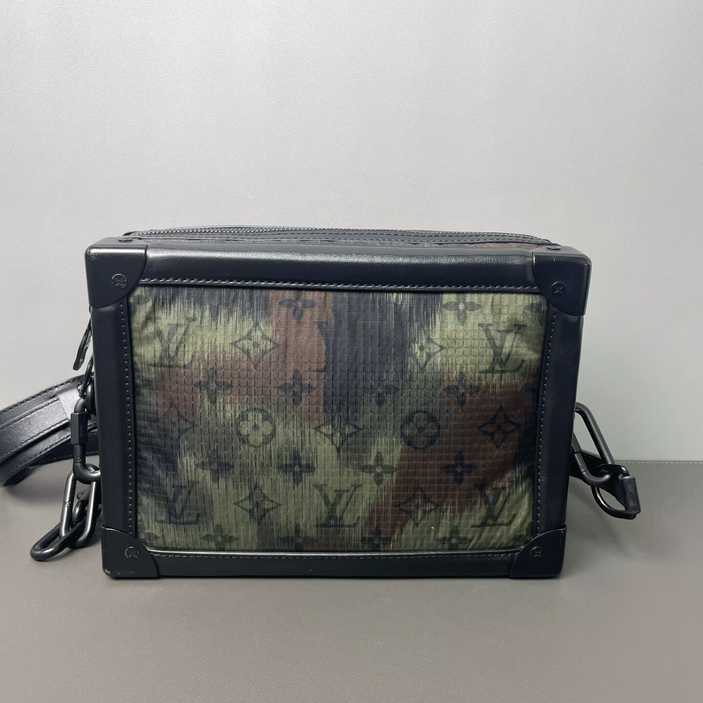 Louis Vuitton - Soft Trunk - Waterproof fabric with leather trim - Dark Green Camouflage - (small)