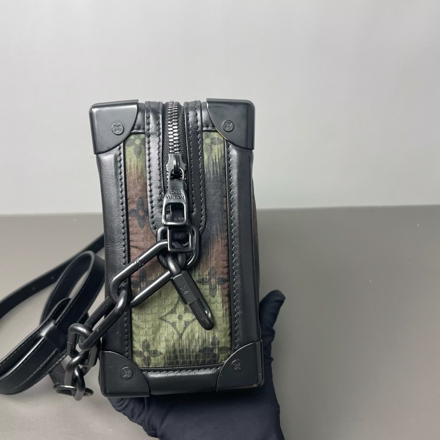 Louis Vuitton - Soft Trunk - Waterproof fabric with leather trim - Dark Green Camouflage - (small)