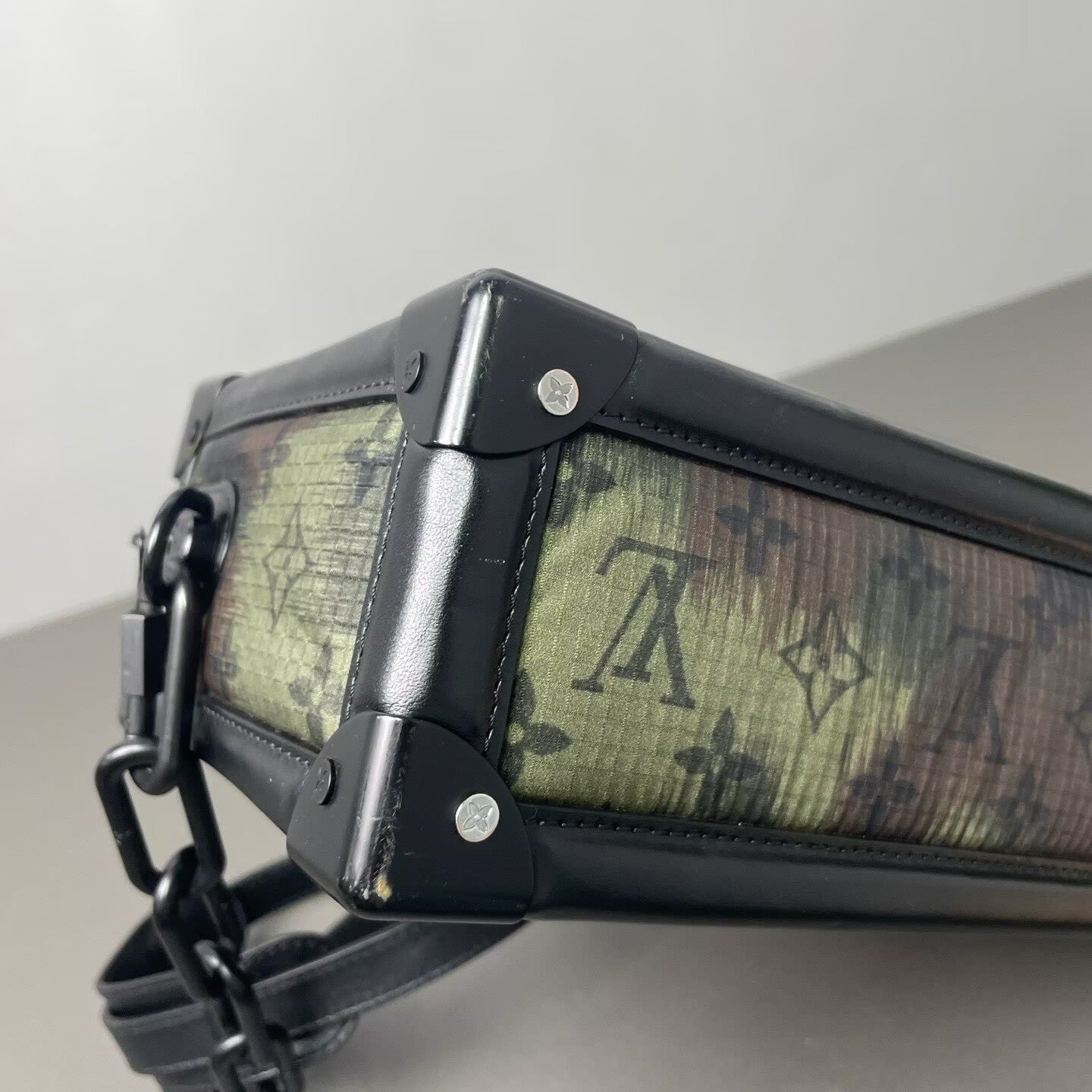 Louis Vuitton - Soft Trunk - Waterproof fabric with leather trim - Dark Green Camouflage - (small)