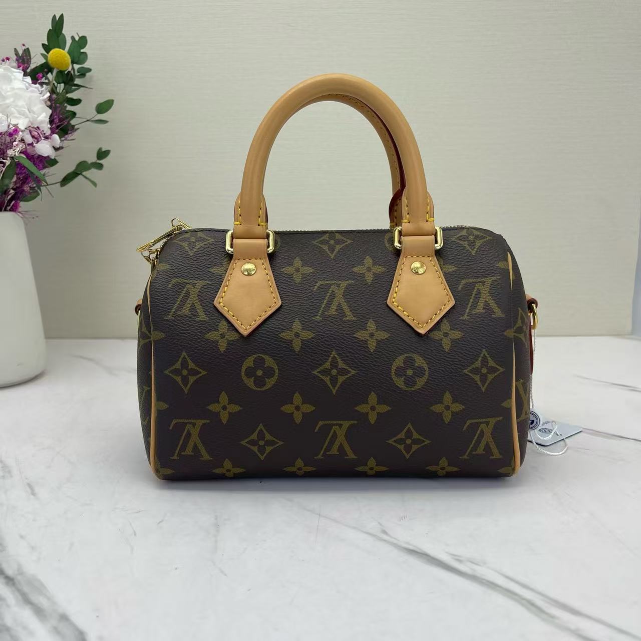 Louis Vuitton - Speedy 20 - Monogram coated canvas with Vachetta leather trim - Brown - (mini)