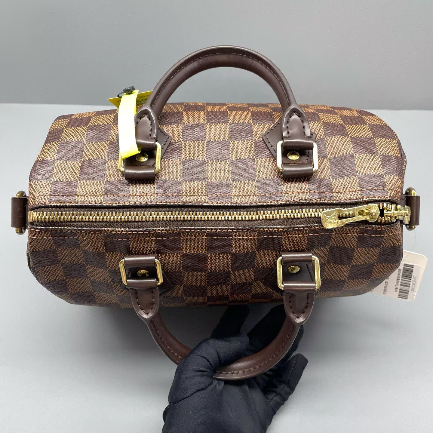 Louis Vuitton - Speedy 25 Bandoulière - Damier Ebene coated canvas with smooth leather trim - Brown - (Small)