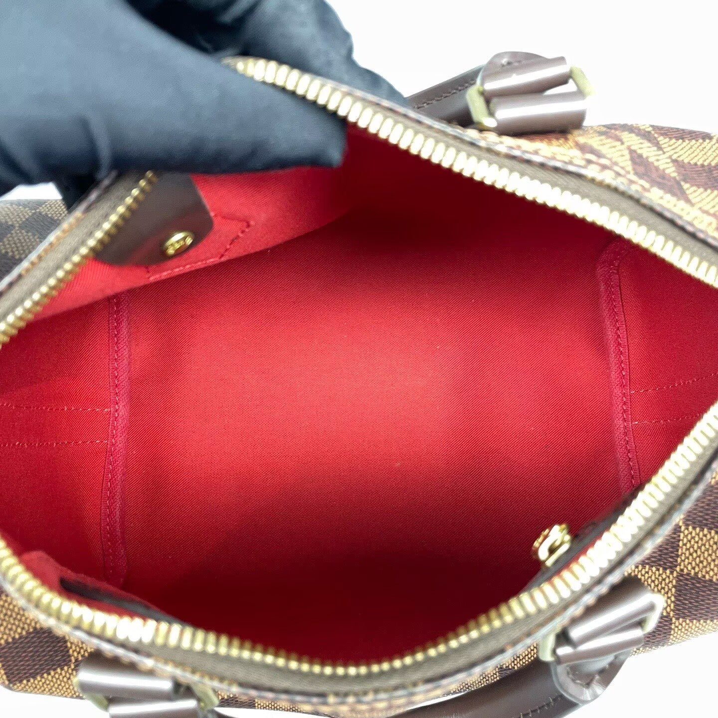 Louis Vuitton - Speedy 25 Bandoulière - Damier Ebene coated canvas with smooth leather trim - Brown - (Small)