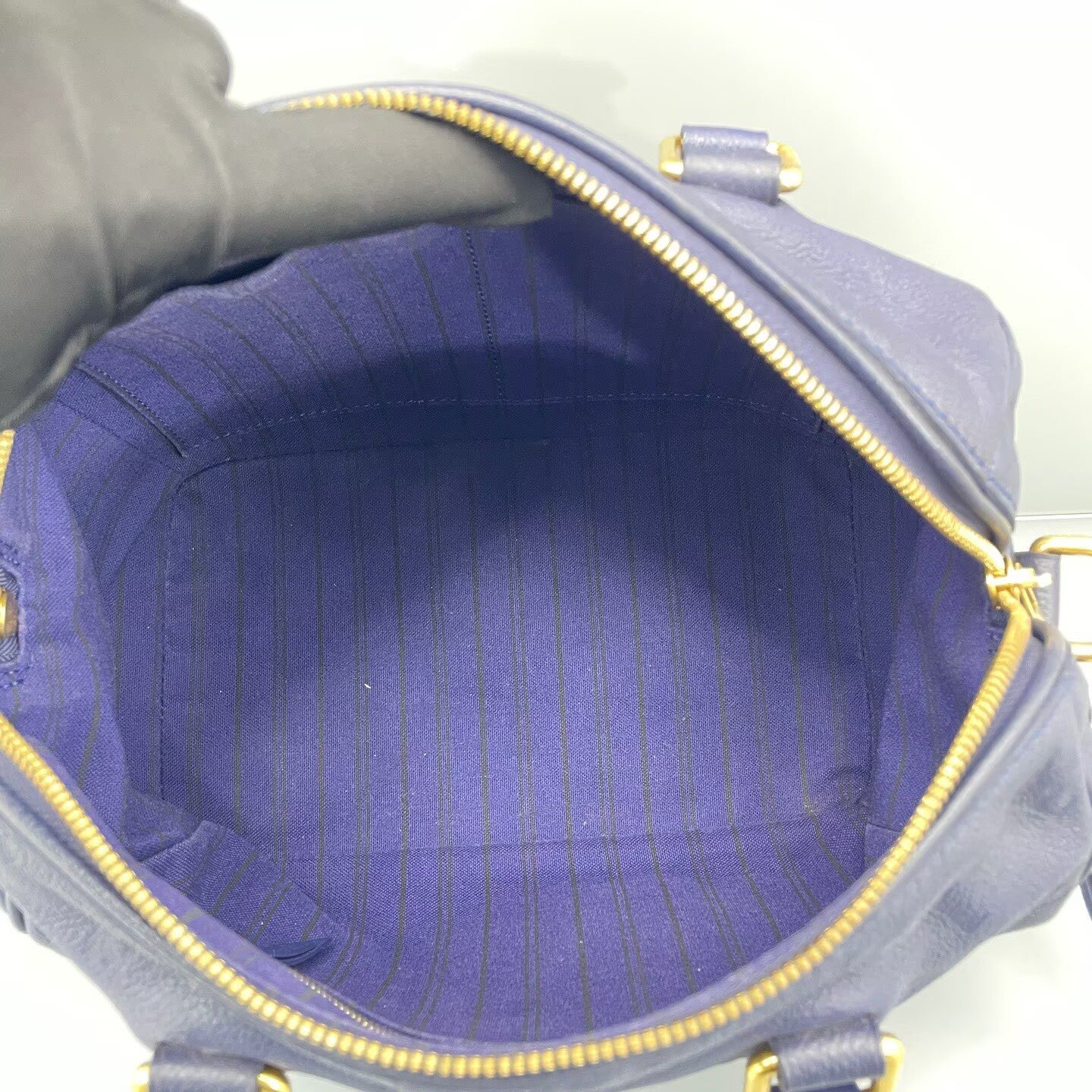 Louis Vuitton - Speedy 25 Bandoulière - Monogram Empreinte leather - Dark Blue - (Small)