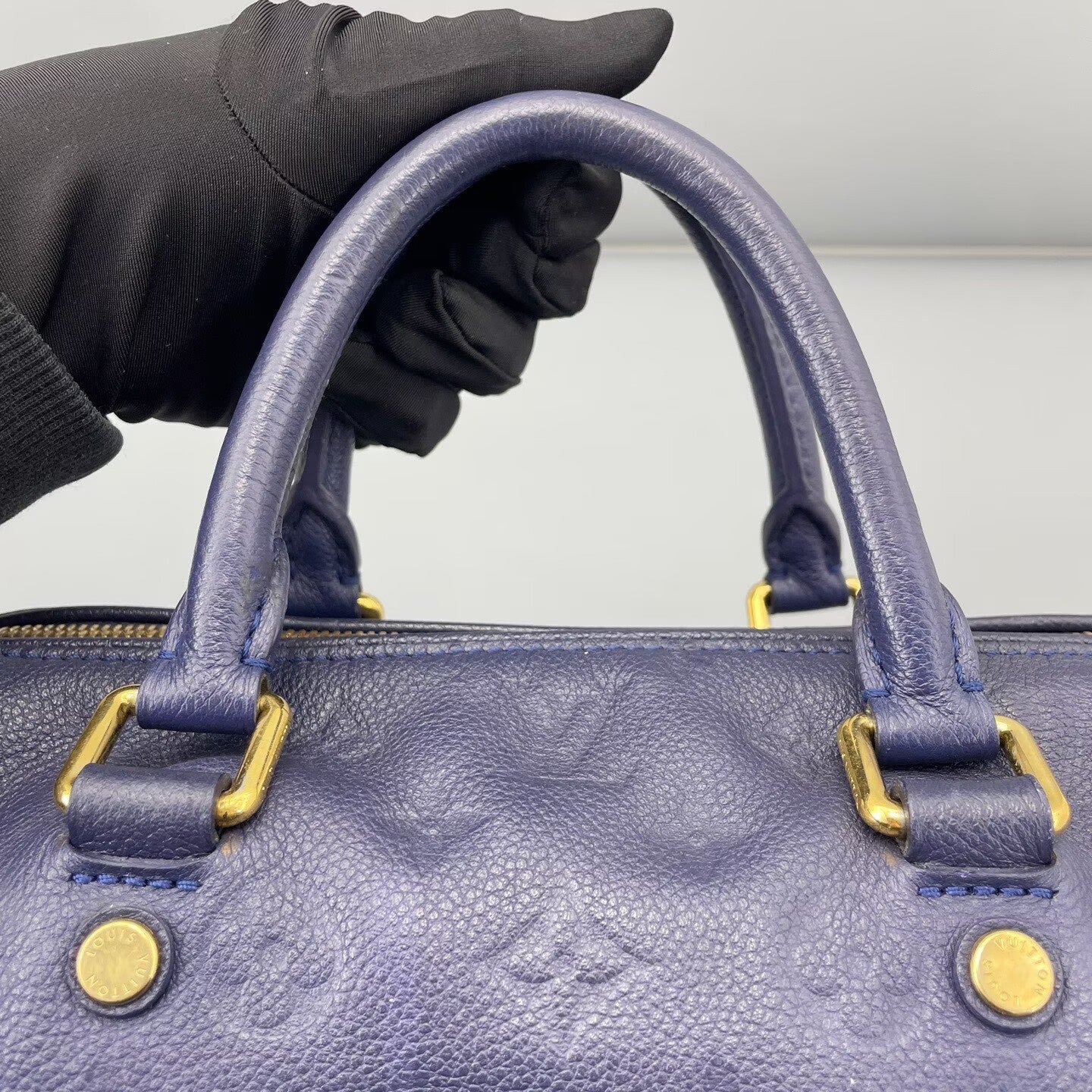 Louis Vuitton - Speedy 25 Bandoulière - Monogram Empreinte leather - Dark Blue - (Small)