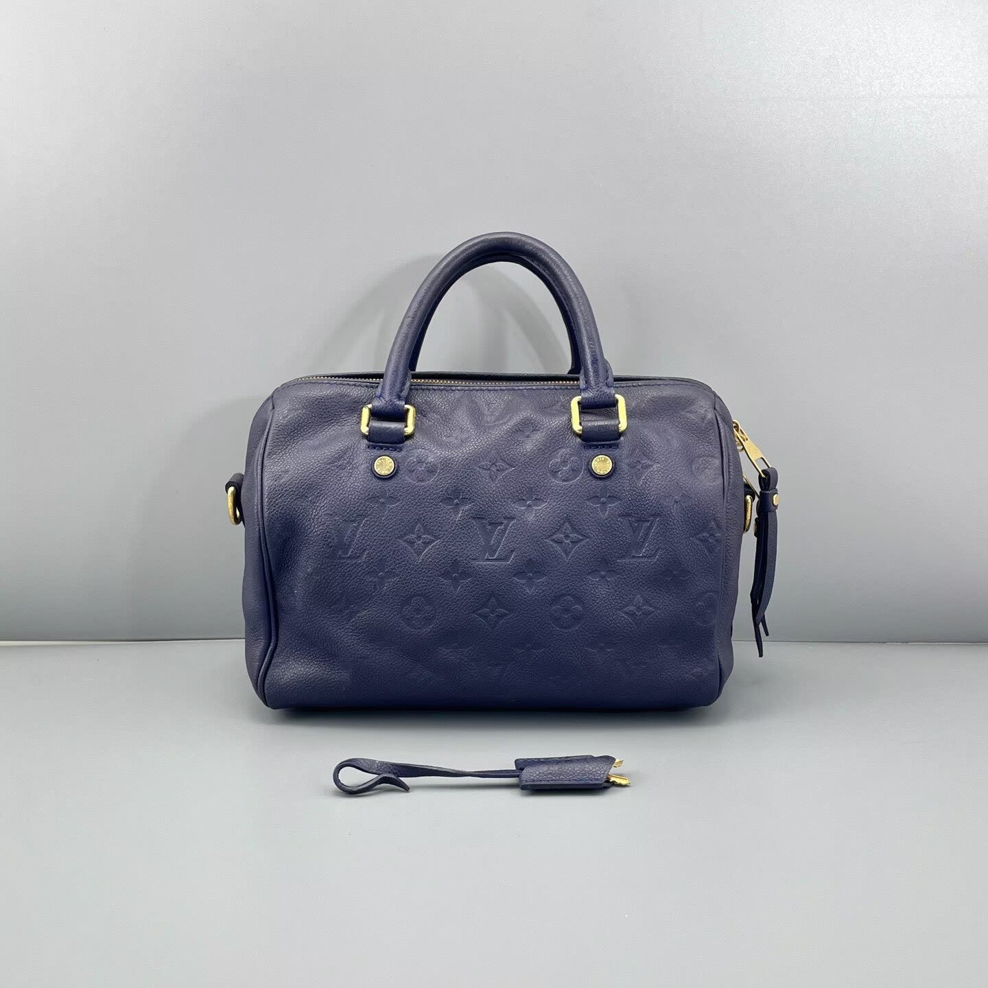 Louis Vuitton - Speedy 25 Bandoulière - Monogram Empreinte leather - Dark Blue - (Small)