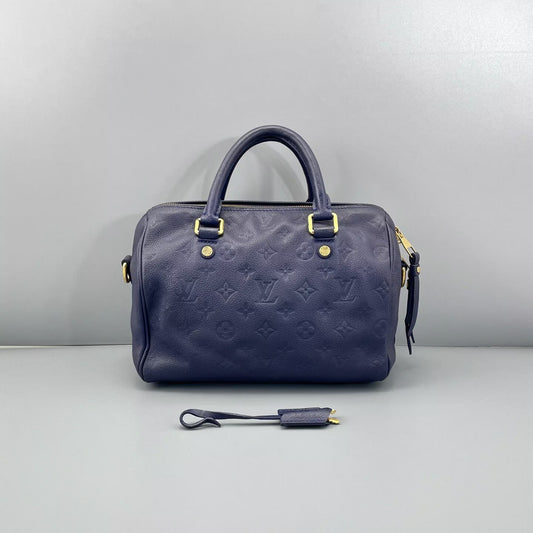 Louis Vuitton - Speedy 25 Bandoulière - Monogram Empreinte leather - Dark Blue - (Small)