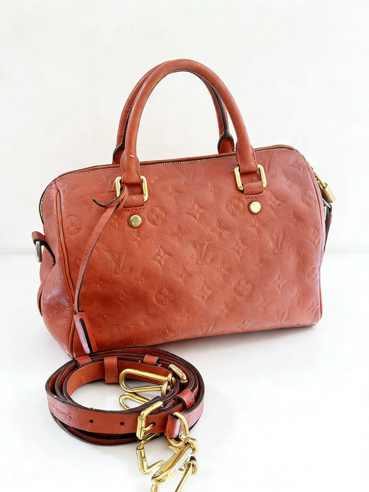 Louis Vuitton - Speedy 25 Bandouliere - Monogram Empreinte leather - Red - (small)