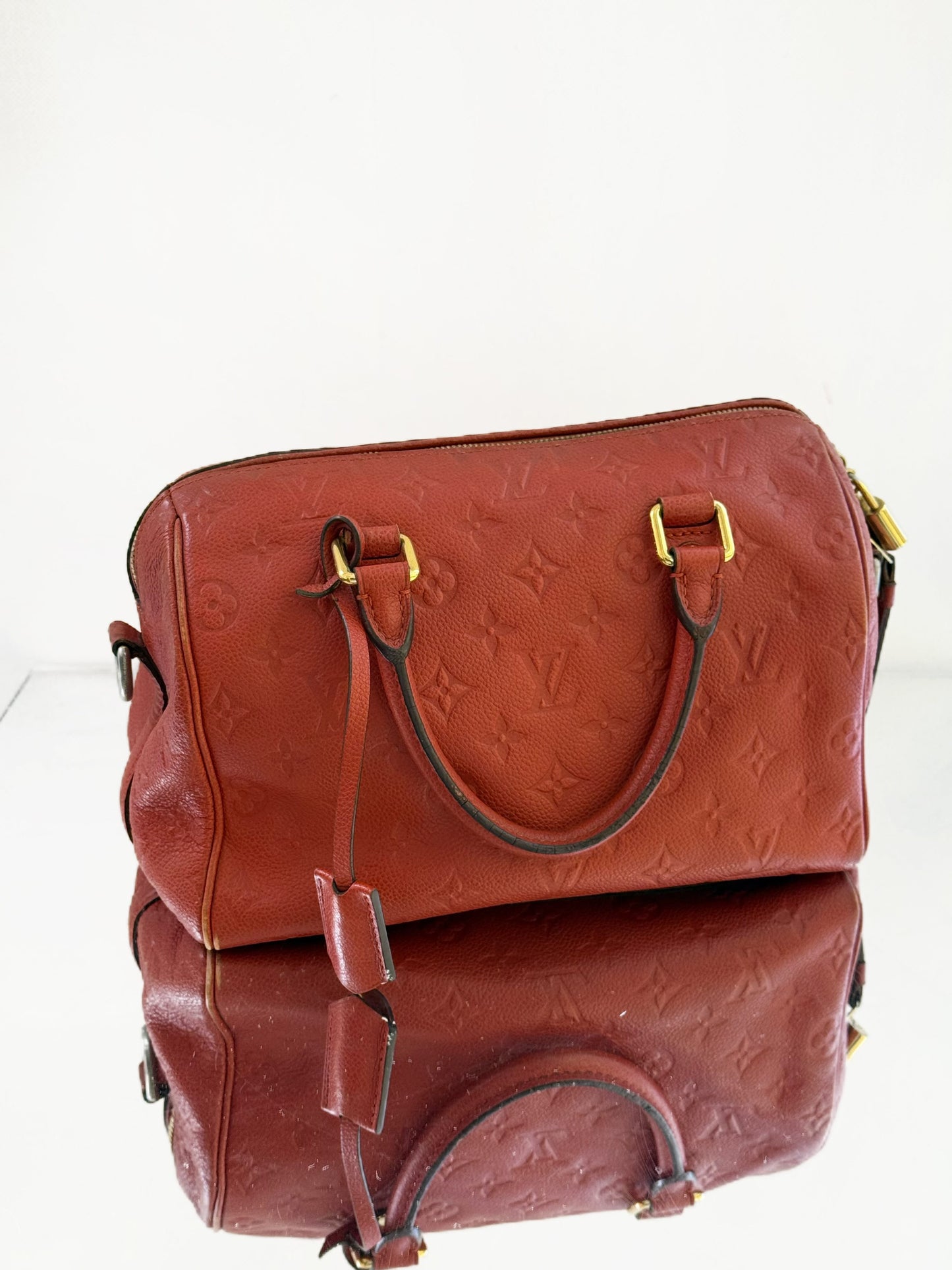 Louis Vuitton - Speedy 25 Bandouliere - Monogram Empreinte leather - Red - (small)