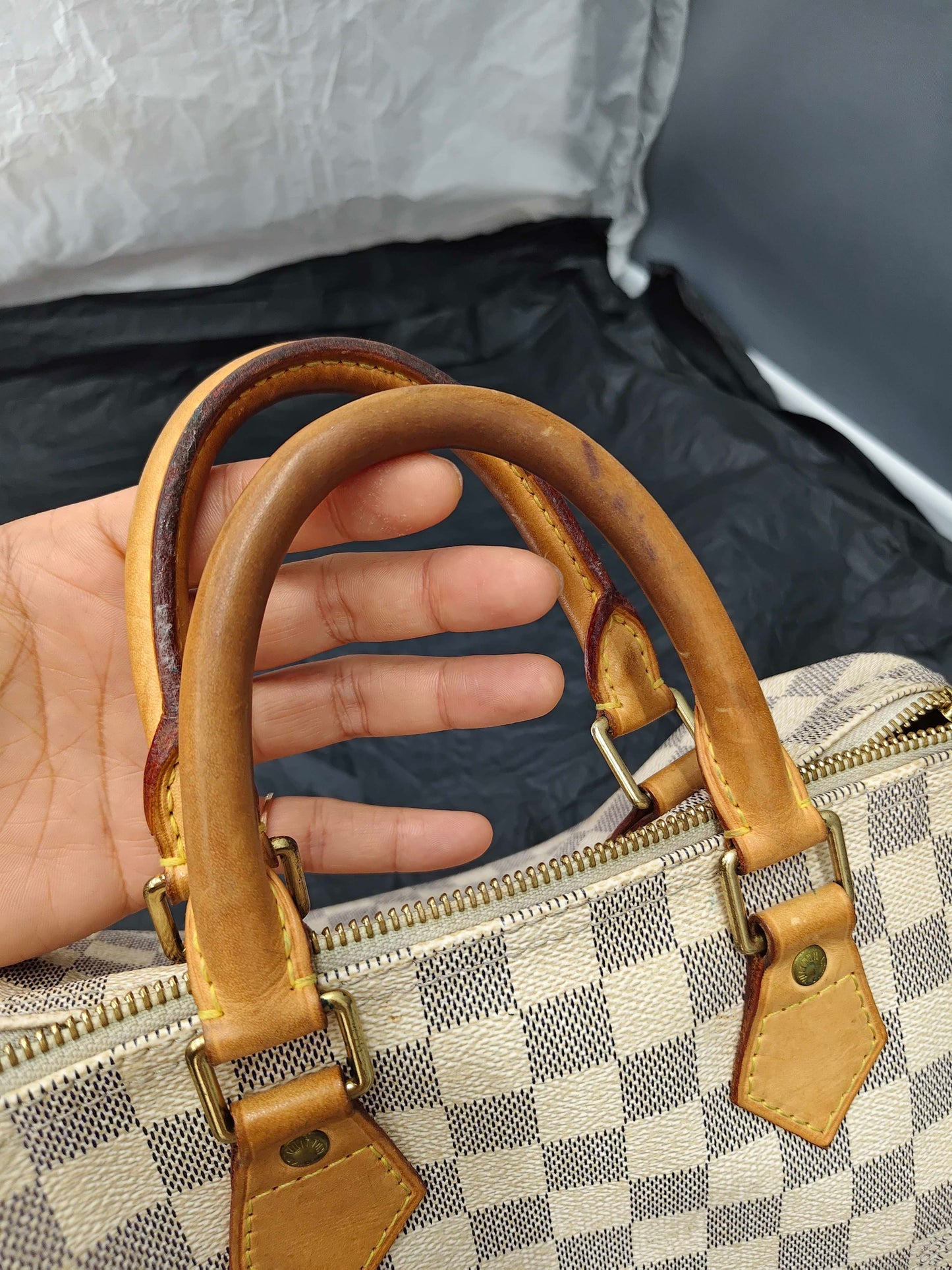 Louis Vuitton - Speedy 25 - Cloth - Brown - (25)