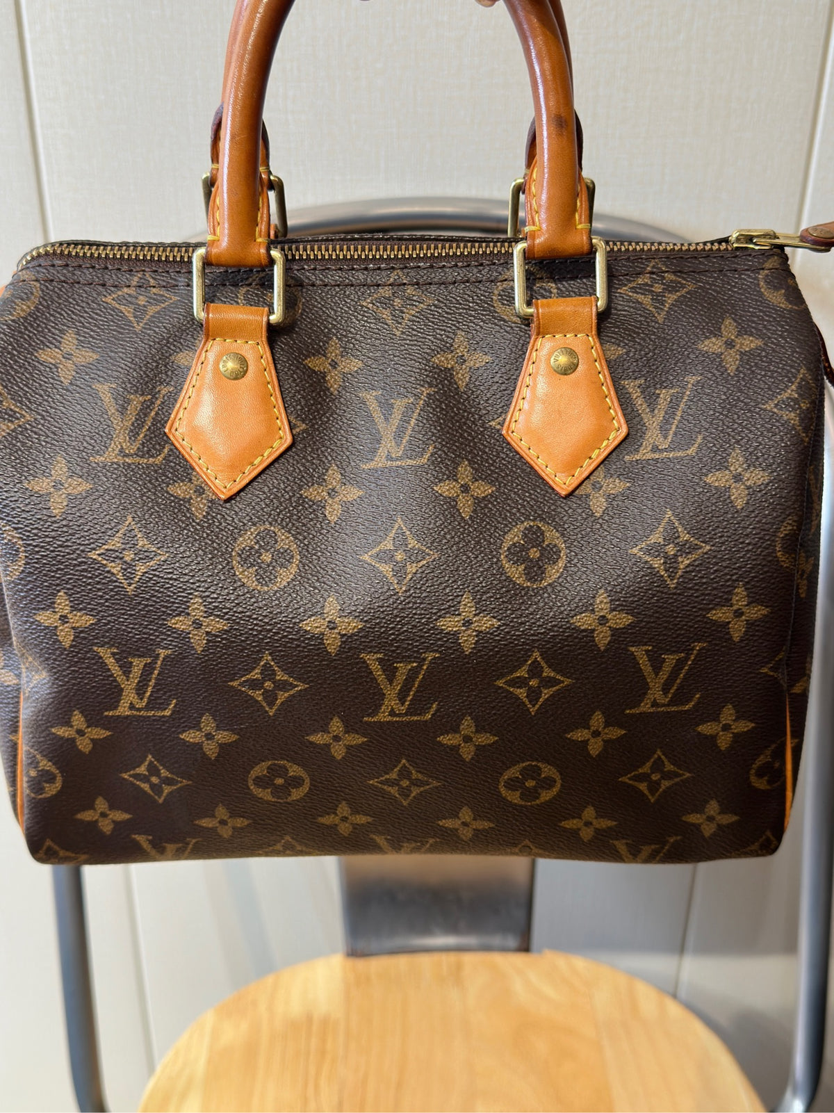 Louis Vuitton - Speedy 25 - Cloth - Brown - (small)