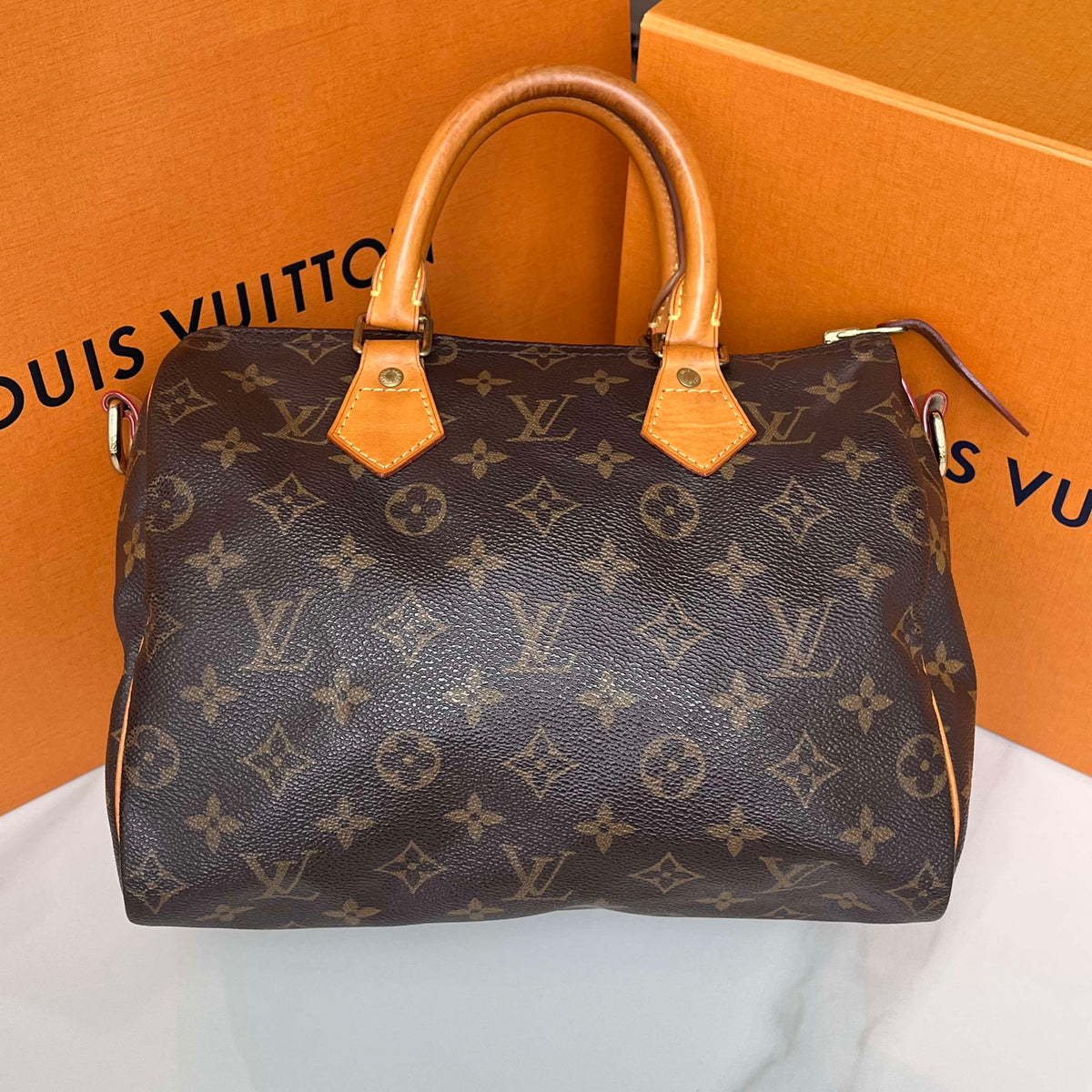 Louis Vuitton - Speedy 25 - Cloth - Brown - (small)