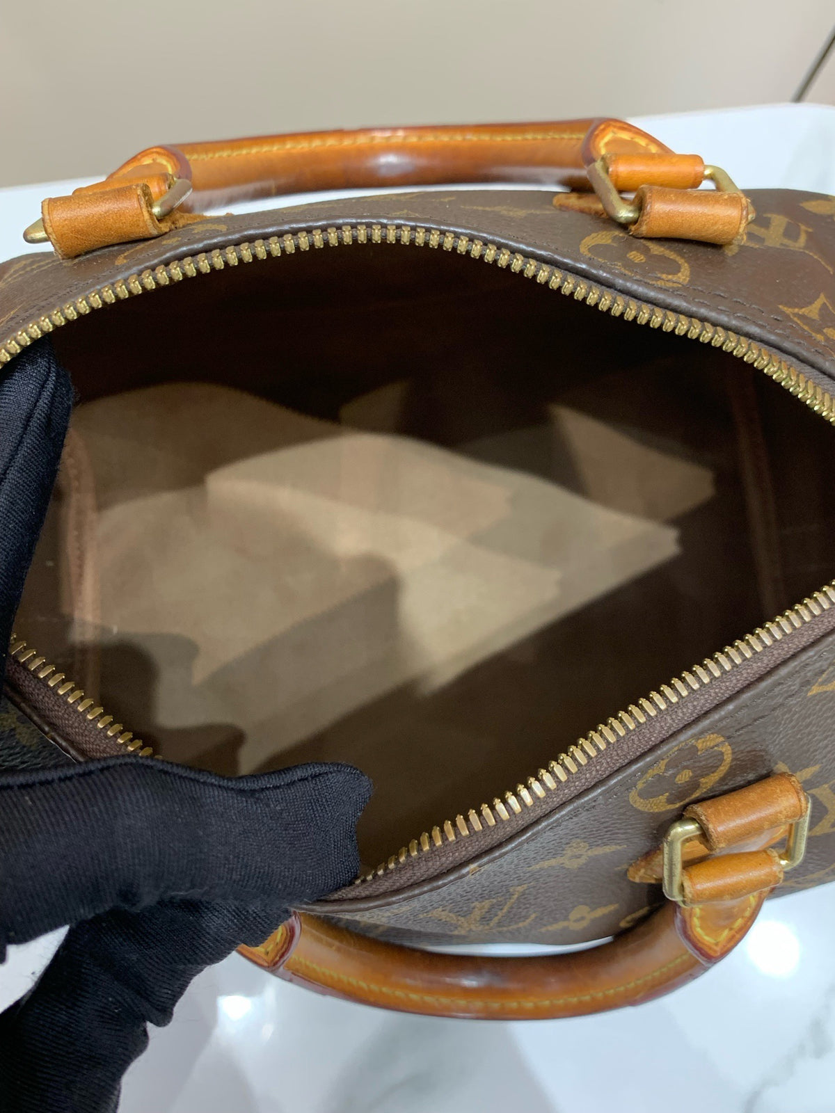 Louis Vuitton - Speedy 25 - Cloth - Brown - (small)