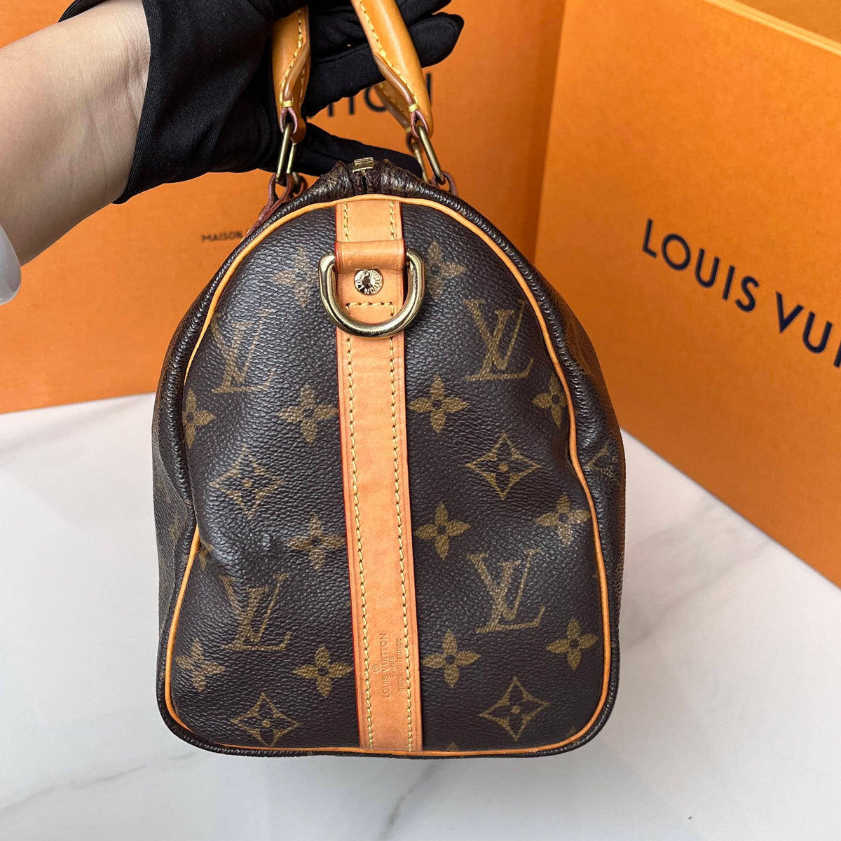 Louis Vuitton - Speedy 25 - Cloth - Brown - (small)