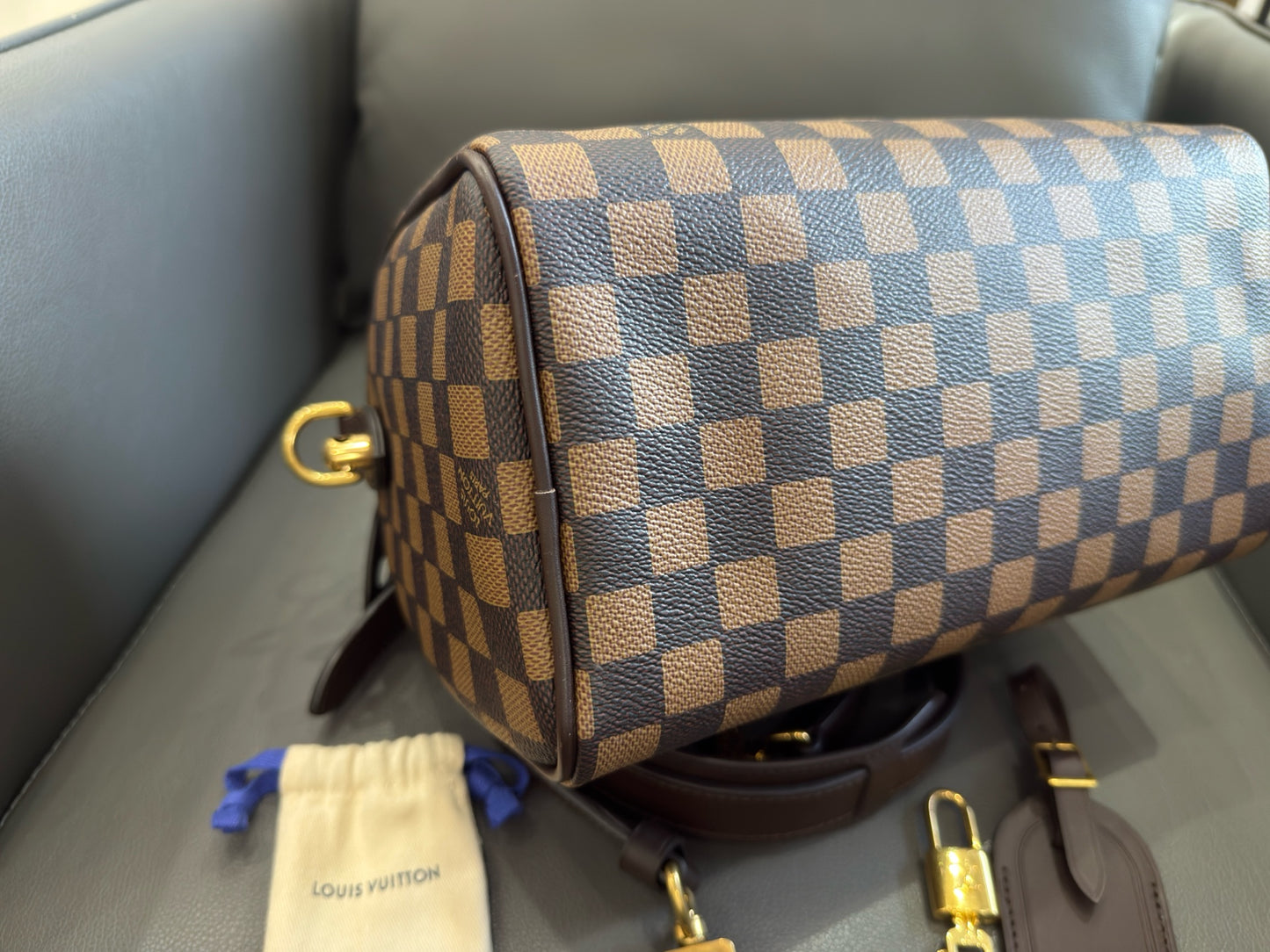Louis Vuitton - Speedy 25 Nigo Damier - Coated canvas with leather trim - Brown - (small)