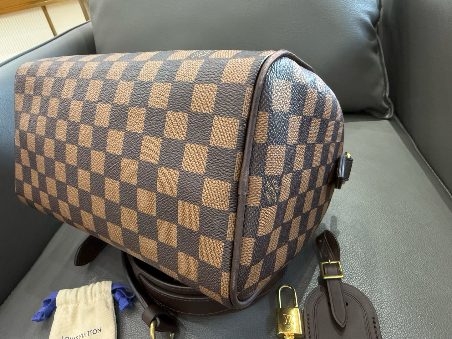Louis Vuitton - Speedy 25 Nigo Damier - Coated canvas with leather trim - Brown - (small)