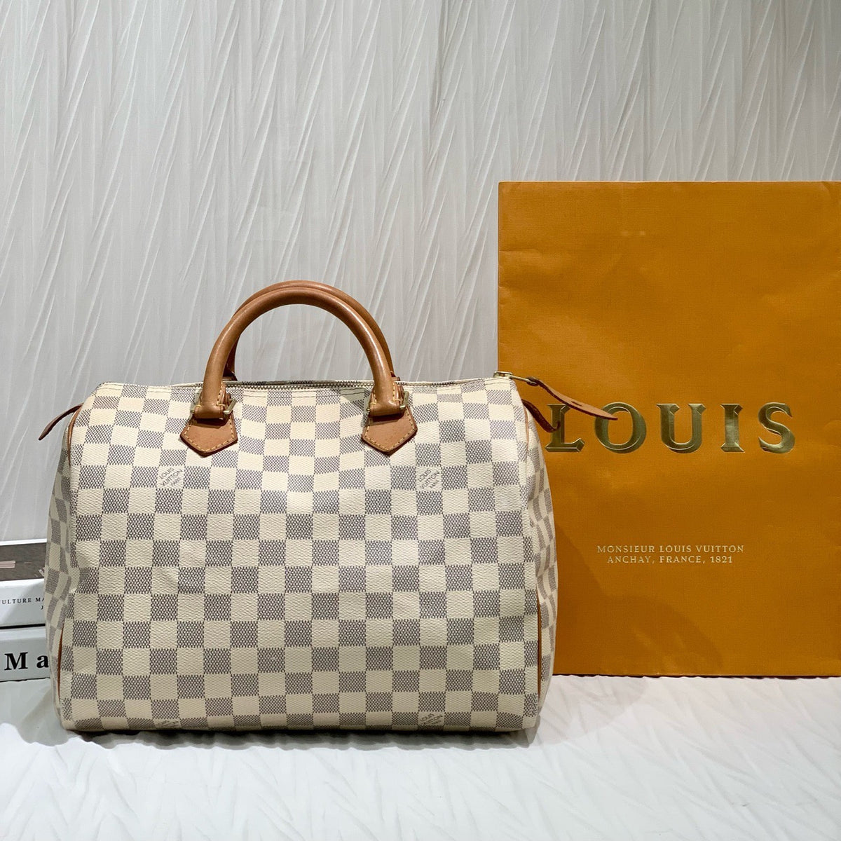Louis Vuitton - Speedy 30 - Cloth - Beige - (medium)