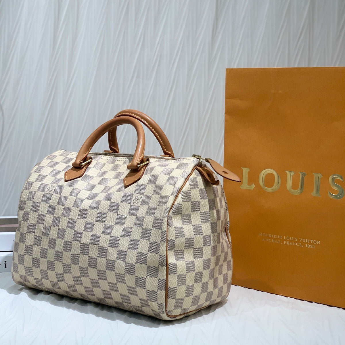 Louis Vuitton - Speedy 30 - Cloth - Beige - (medium)