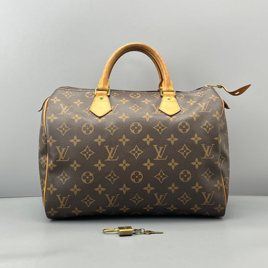 Louis Vuitton - Speedy 30 - Cloth - Brown - (medium)