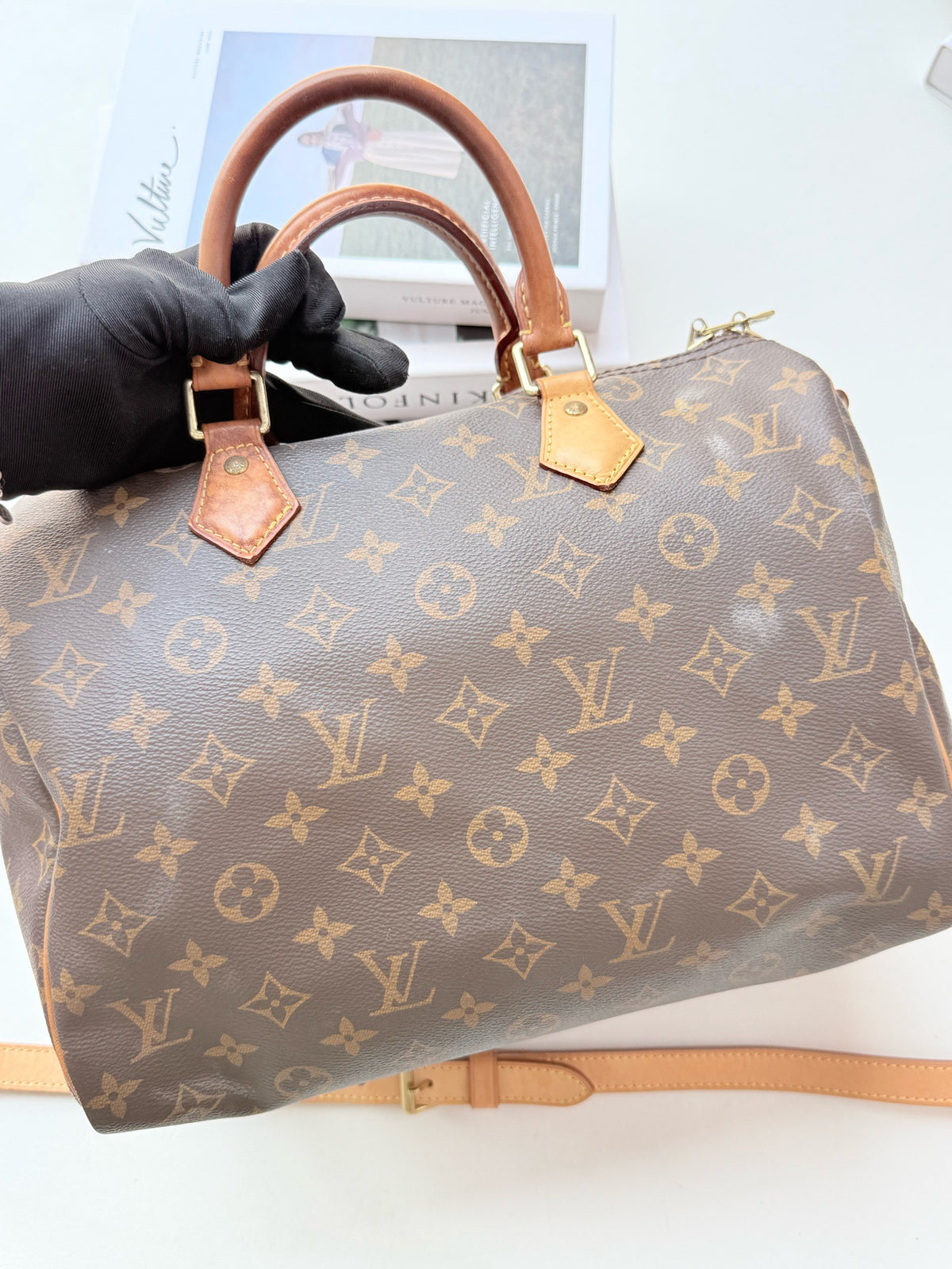 Louis Vuitton - Speedy 30 - Cloth - Brown - (medium)
