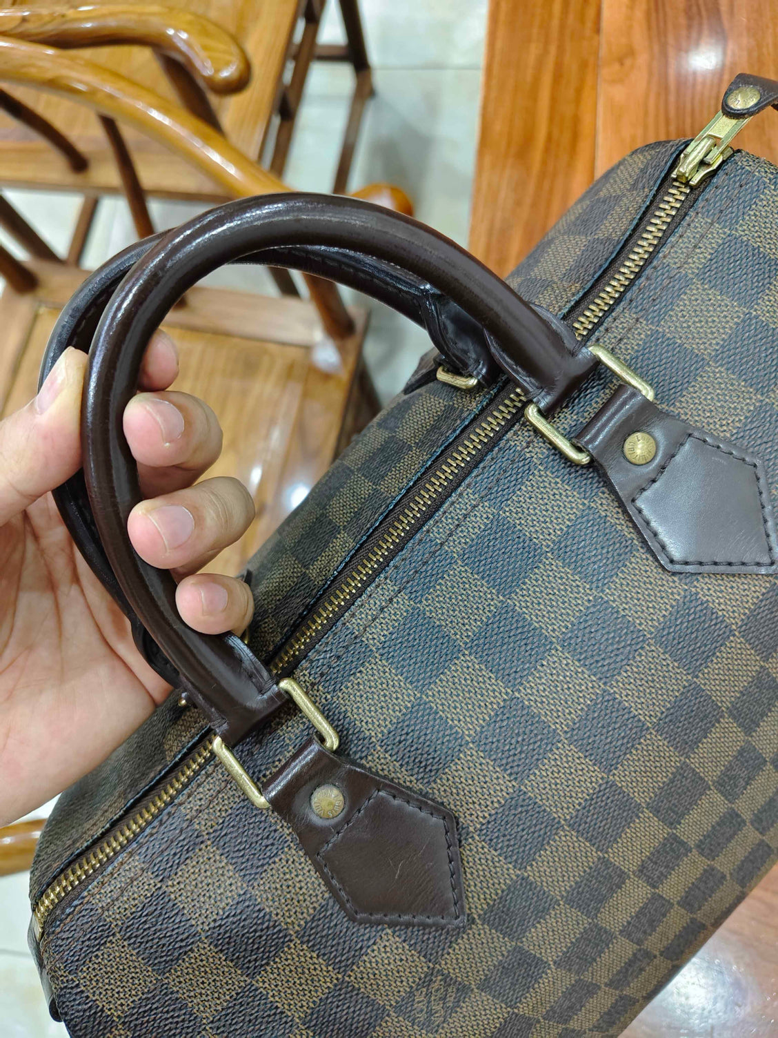 Louis Vuitton - Speedy 30 - Cloth - Brown - (medium)
