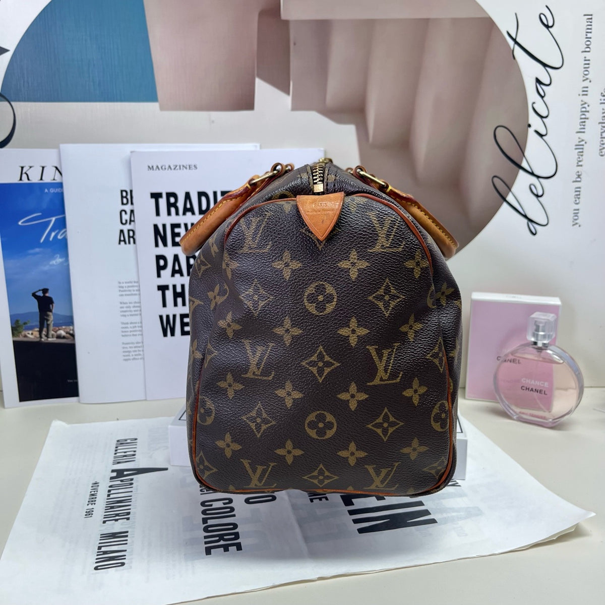 Louis Vuitton - Speedy 30 - Cloth - Grey - (medium)
