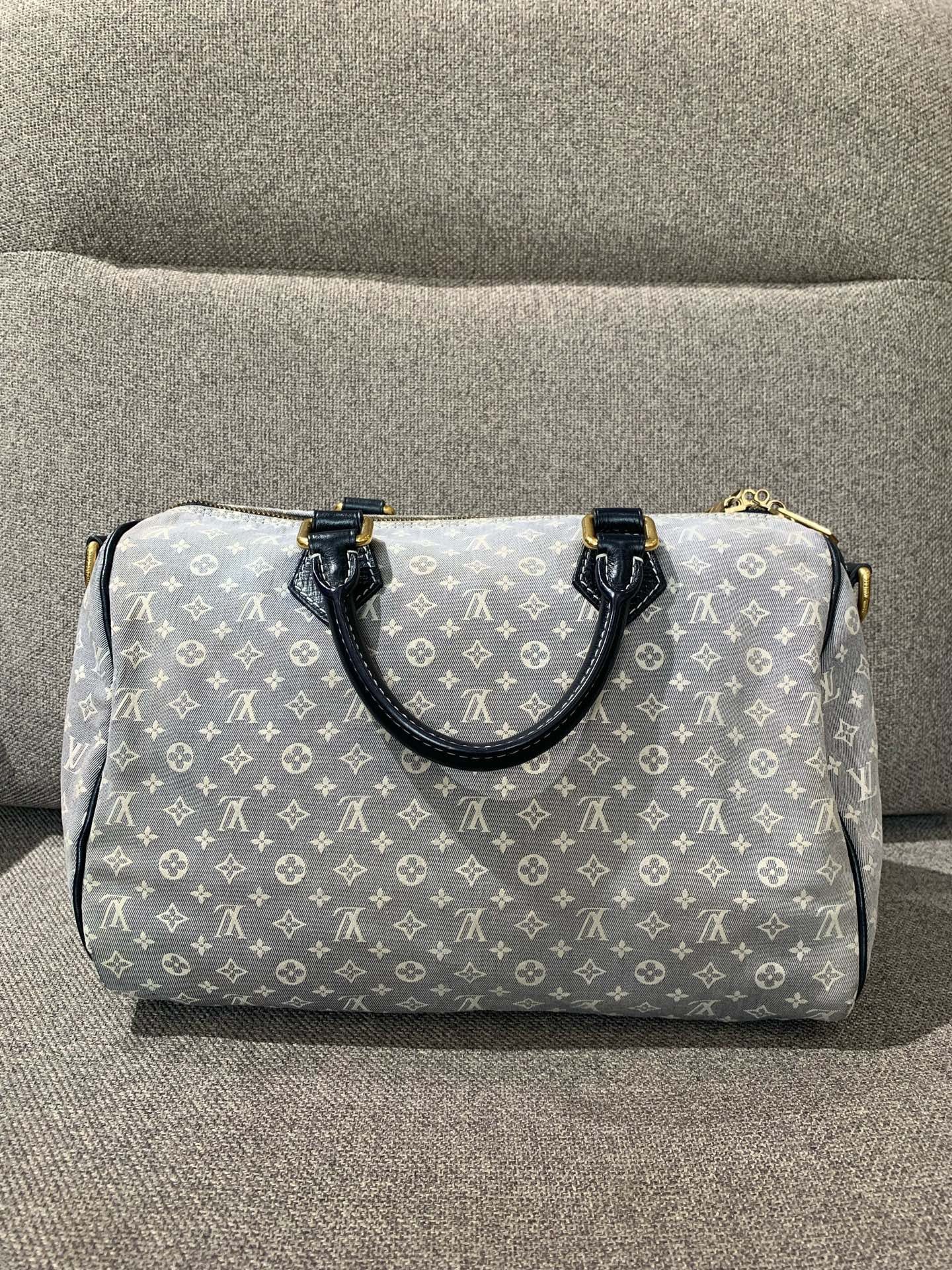 Louis Vuitton - Speedy 30 - Denim - Blue - (30)