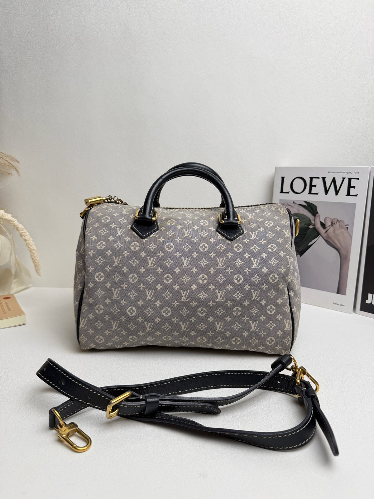 Louis Vuitton - Speedy 30 - Denim - Jeans - Grey - (medium)