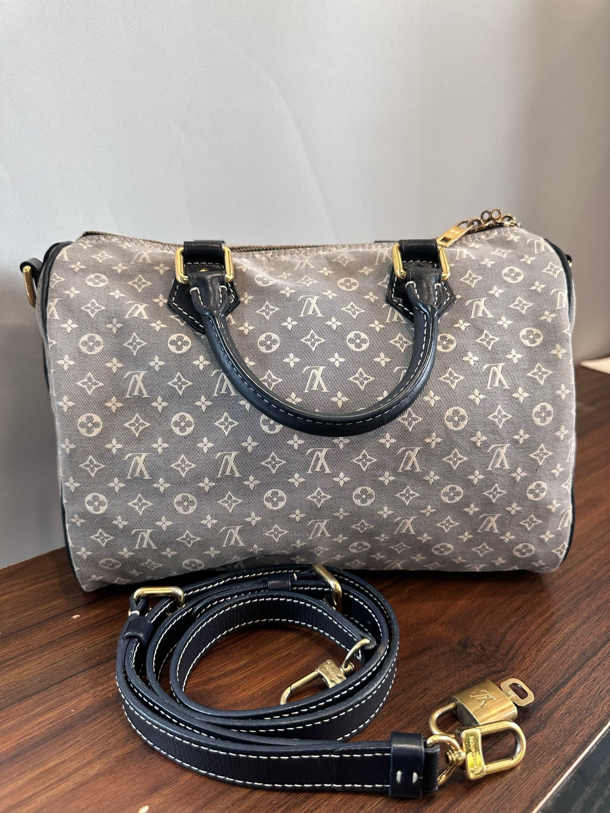 Louis Vuitton - Speedy 30 - Denim - Jeans - Grey - (medium)