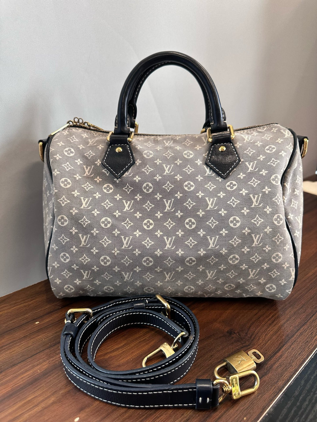 Louis Vuitton - Speedy 30 - Denim - Jeans - Grey - (medium)