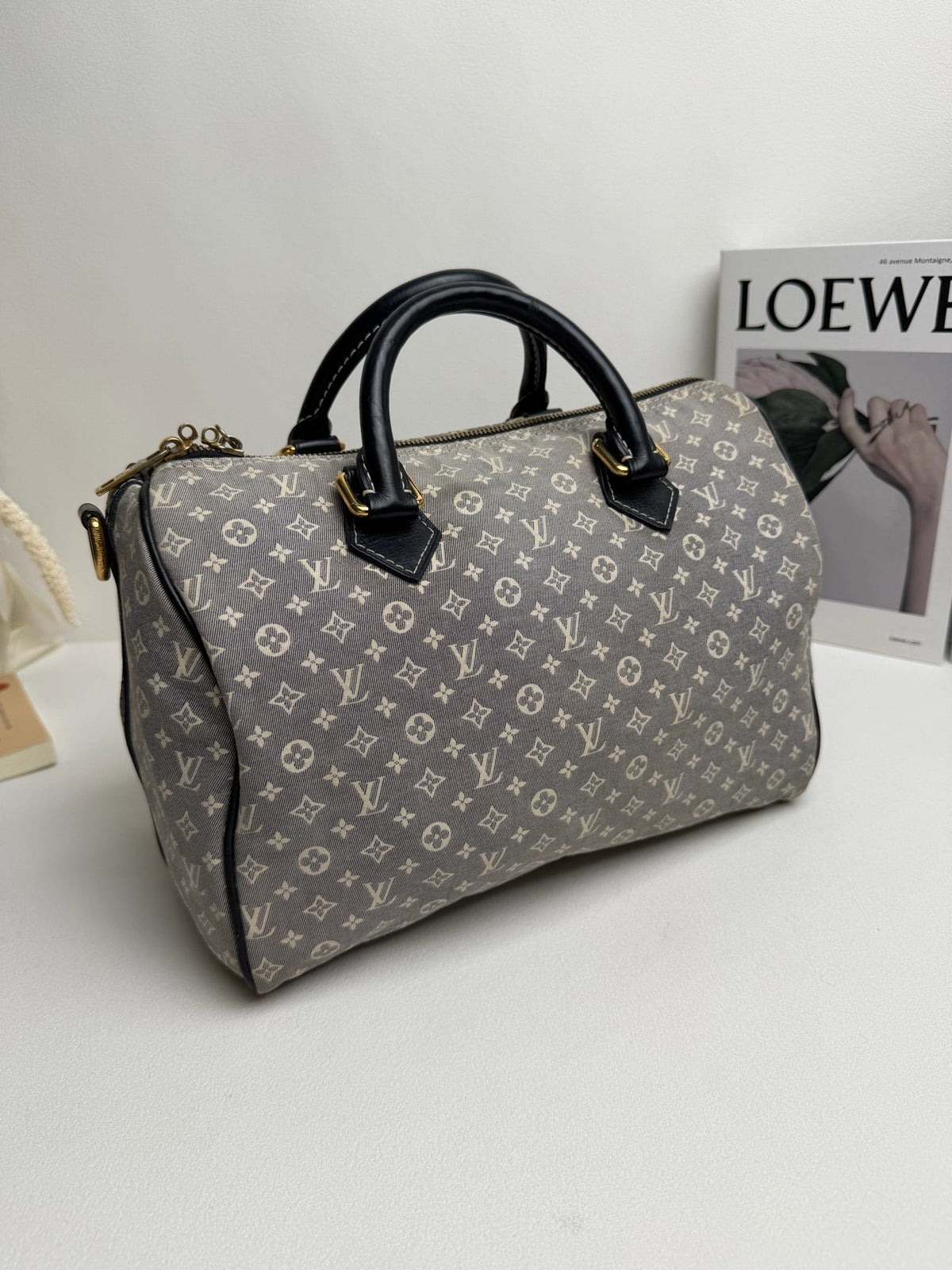 Louis Vuitton - Speedy 30 - Denim - Jeans - Grey - (medium)
