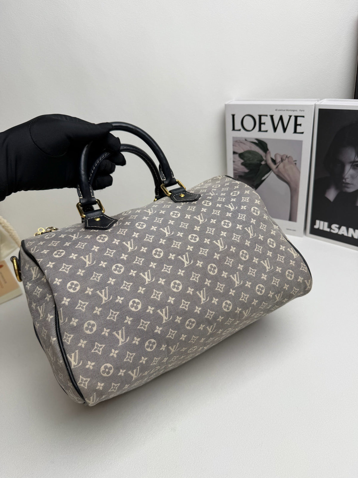 Louis Vuitton - Speedy 30 - Denim - Jeans - Grey - (medium)