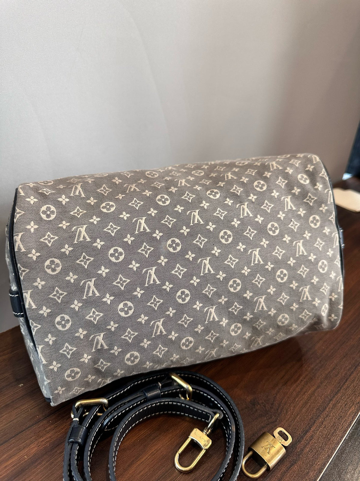 Louis Vuitton - Speedy 30 - Denim - Jeans - Grey - (medium)