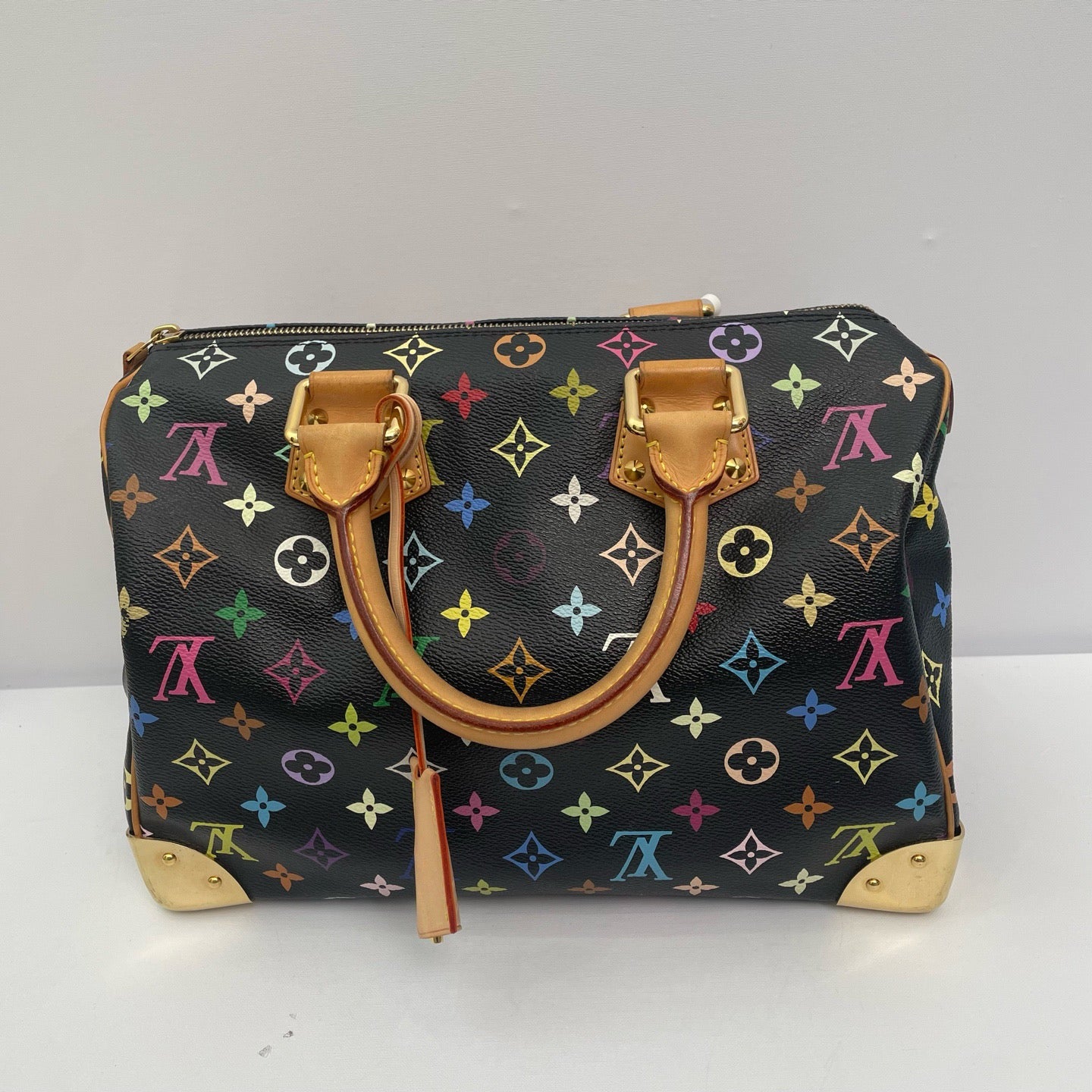 Louis Vuitton - Speedy 30 Monogram Multicolore - Coated canvas with natural cowhide leather trim - Multicolour - (medium)