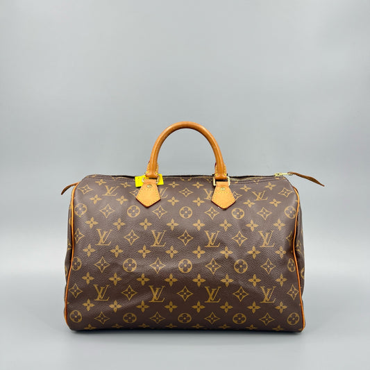 Louis Vuitton - Speedy 35 - Cloth - Brown - (large)