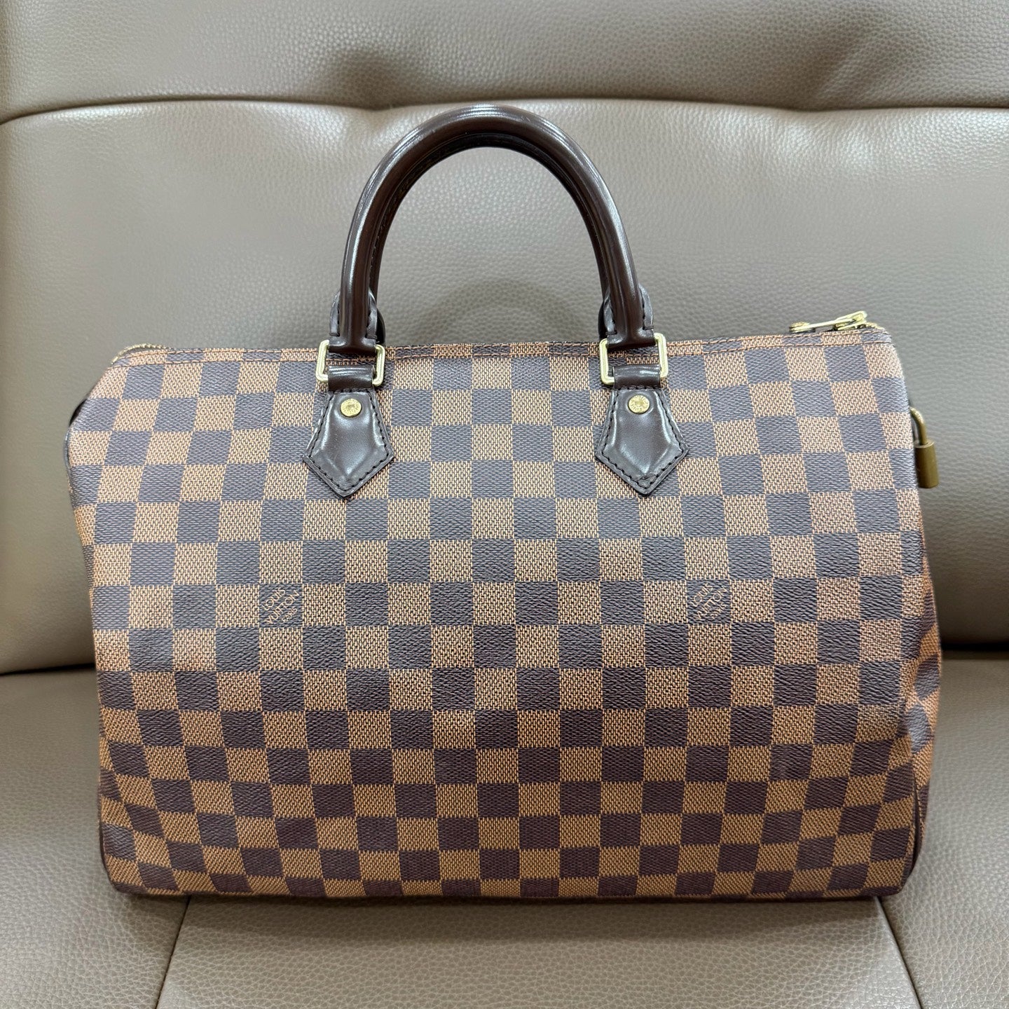 Louis Vuitton - Speedy 35 - Cloth - Brown - (large)