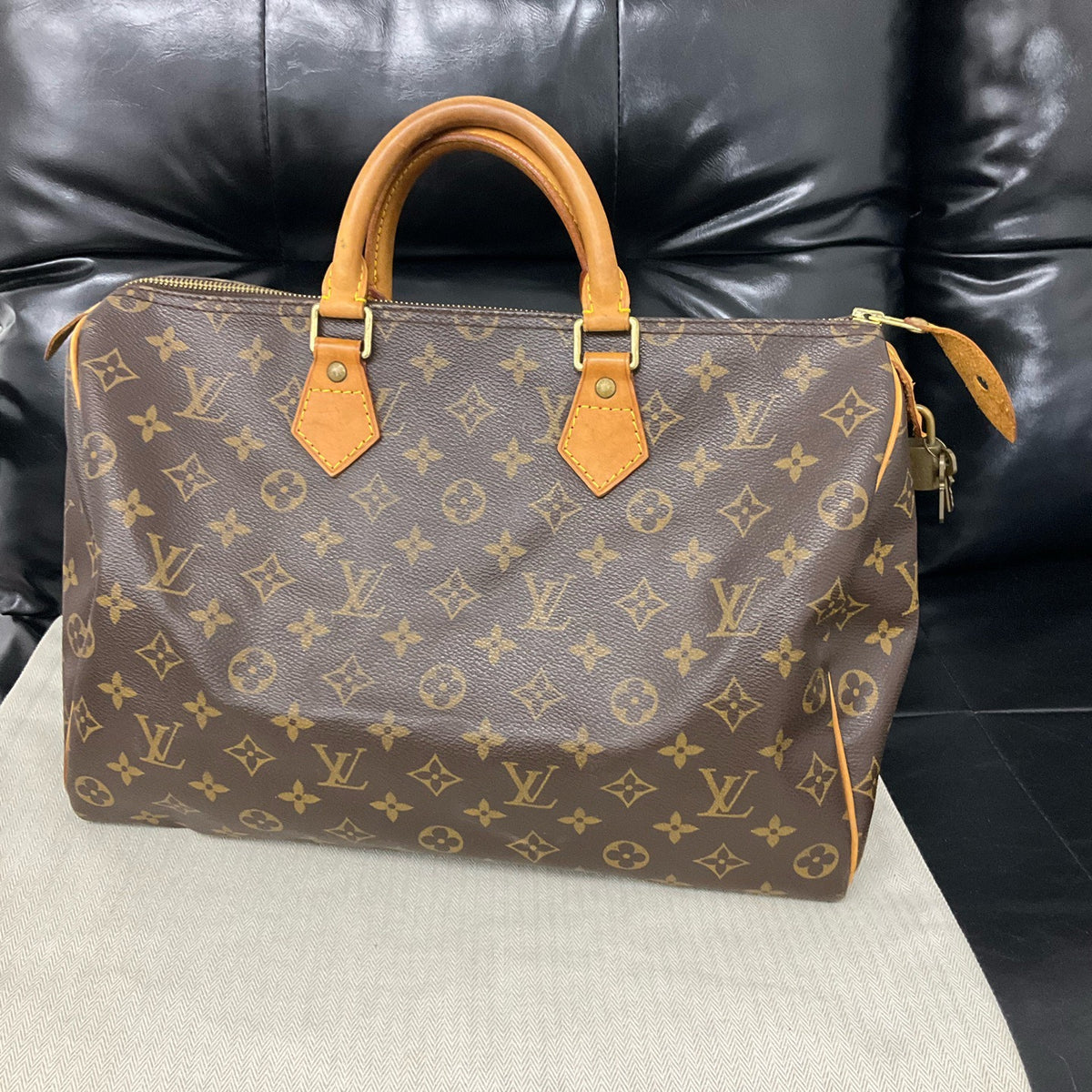 Louis Vuitton - Speedy 35 - Cloth - Brown - (medium)