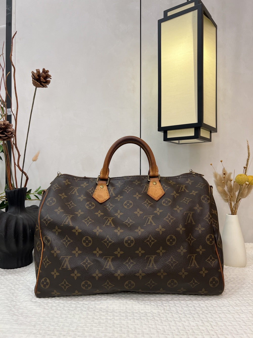 Louis Vuitton - Speedy 35 - Cloth - Brown - (Medium)