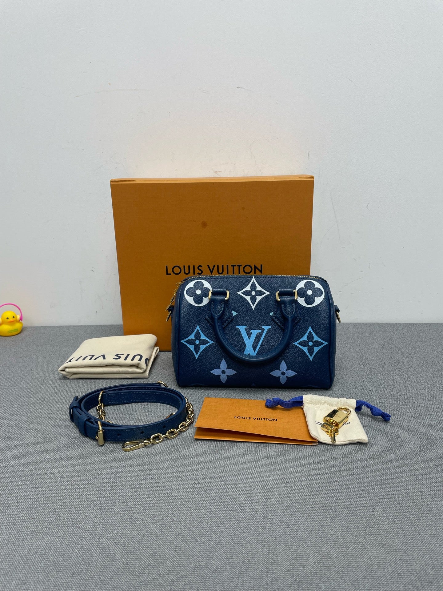 Louis Vuitton - Speedy Bandoulière 20 - Leather - Navy - (mini)
