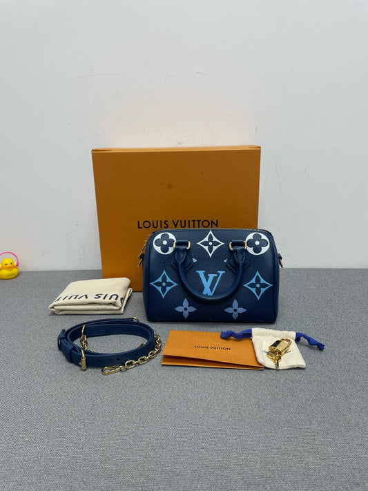 Louis Vuitton - Speedy Bandoulière 20 - Leather - Navy - (mini)