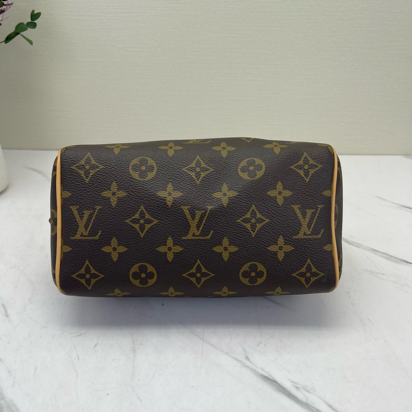 Louis Vuitton - Speedy Bandoulière 20 - Monogram coated canvas with Vachetta leather trim - Monogram Brown with natural cowhide - (mini)