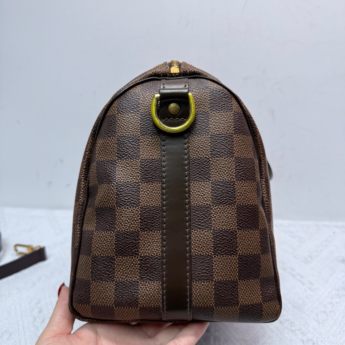 Louis Vuitton - Speedy Bandouliere 25 - Damier Ebene coated canvas with leather trim - Brown - (small)